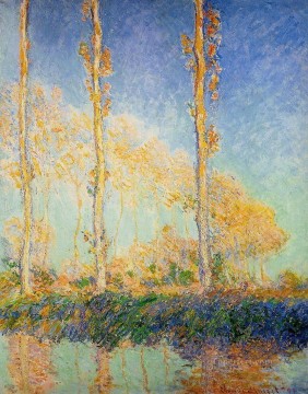 Paisajes Painting - Tres álamos en el paisaje otoñal de Claude Monet